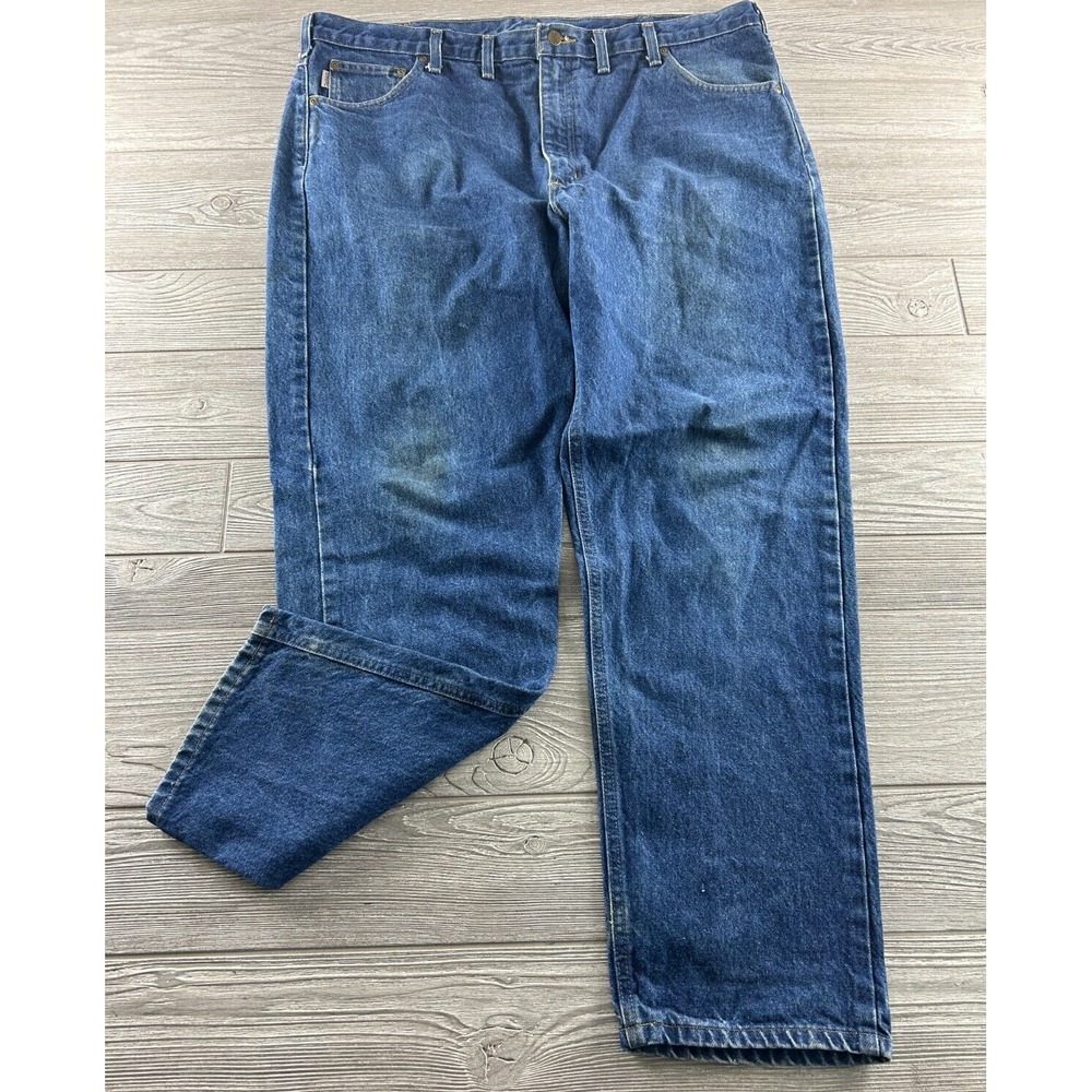 Carhartt Men's B18 PRW Traditional Fit 100% Cotton Denim Blue Jeans 44X32